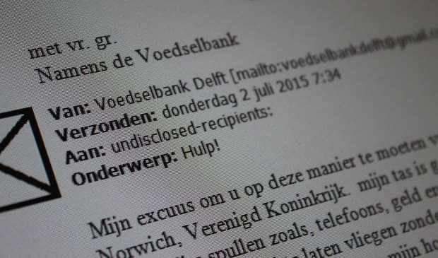 Criminelen beduvelen mensen onder naam Voedselbank Delft