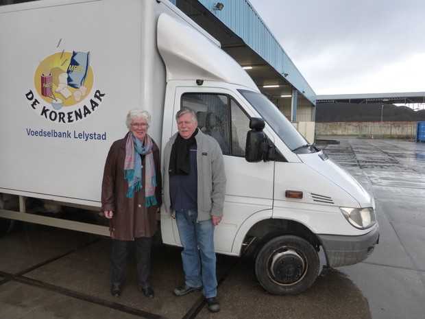 Voedselbank De Korenaar in Lelystad is op zoek naar een nieuwe vrachtwagen.
