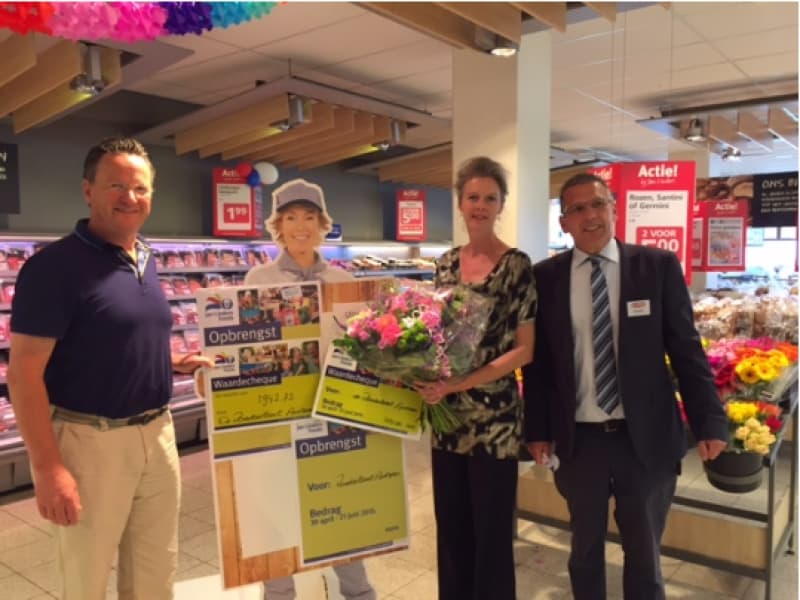 Acties super Jan Linders: 3175 euro voor Voedselbank Arnhem