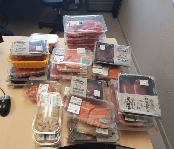 Gestolen vlees naar voedselbank